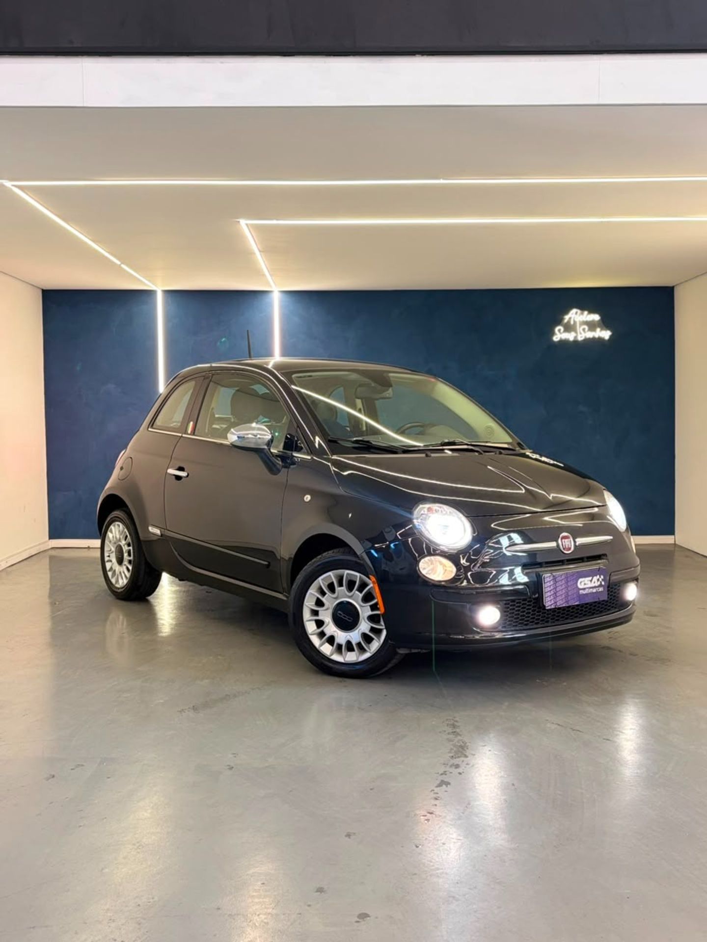 Fiat 500 Lounge Air 1.4 Flex automático - Preto - 2012 - Fiat 2012